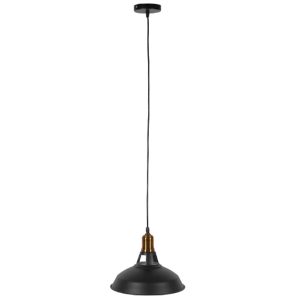 ANER 01073 Vintage Κρεμαστό Φωτιστικό Καμπάνα Μονόφωτο 1 x E27 IP20 Μαύρο & Χρυσό Μέταλλο – Μ27.5 x Π27.5 x Υ19cm