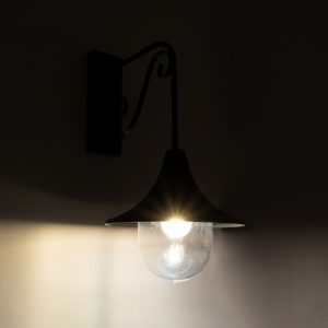 ANNIEL 01123 Vintage Επιτοίχιο Φωτιστικό Απλίκα Μονόφωτο 1 x E27 IP20 Μαύρο Μέταλλο – Μ27 x Π40 x Υ56cm