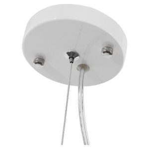 SPHERE 01143 Μοντέρνο Κρεμαστό Φωτιστικό Μπάλα Μονόφωτο 1 x E27 IP20 Λευκό Γυαλί – Μ25 x Π25 x Υ46.5cm