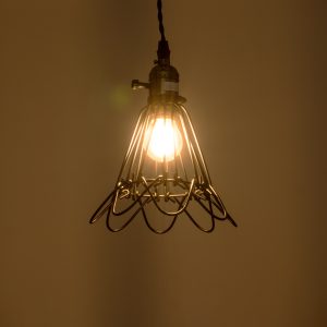 FLOWERON 01180 Vintage Κρεμαστό Φωτιστικό Πλέγμα Μονόφωτο 1 x E27 IP20 Χάλκινο & Μπρούτζινο Μέταλλο – Μ10 x Π10 x Y20cm