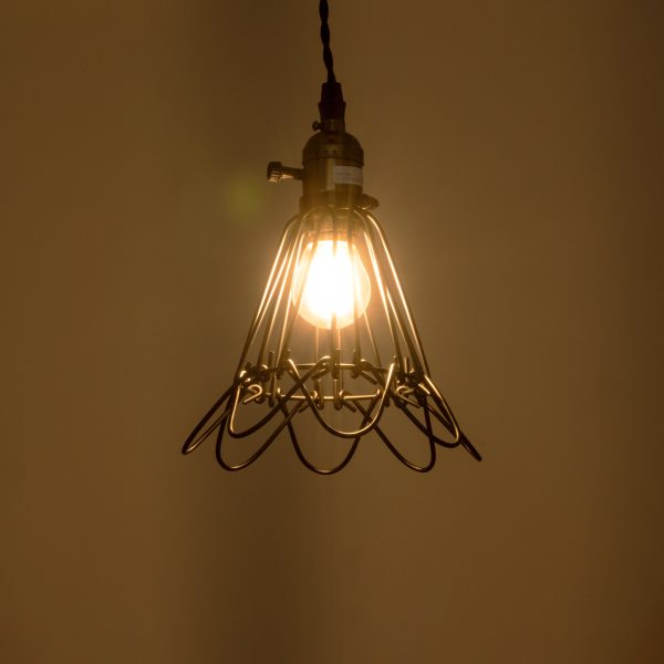 FLOWERON 01180 Vintage Κρεμαστό Φωτιστικό Πλέγμα Μονόφωτο 1 x E27 IP20 Χάλκινο & Μπρούτζινο Μέταλλο - Μ10 x Π10 x Y20cm - Image 2
