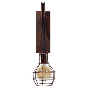 RYDON 01216 Vintage Επιτοίχιο Φωτιστικό Απλίκα Μονόφωτο 1 x E27 IP20 Χάλκινο Μέταλλο – Μ15 x Π24 x Υ70cm