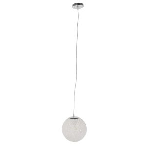 OCEANA 01355 Boho Κρεμαστό Φωτιστικό Μπάλα Μονόφωτο 1 x E27 IP20 Λευκό Σχοινί – Μ20 x Π20 x Υ20cm