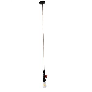 SPIGOT 01415 Vintage Κρεμαστό Φωτιστικό Ανάρτηση Μονόφωτο 1 x E27 IP20 Μαύρο & Κόκκινο Μέταλλο – Μ5 x Π5 x Y20cm