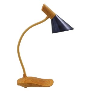DRAPER 01437 Επιτραπέζιο Φωτιστικό Πορτατίφ LED 6W 500lm 360° DC 5V IP20 Φυσικό Λευκό 4500K Dimmable Μπεζ Ξύλο με Μαύρο Μέταλλο – Μ10 x Π14 x Υ33cm – 2 Xρόνια Εγγύηση