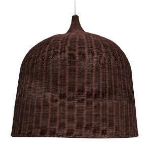 BAHAMAS 01569 Boho Κρεμαστό Φωτιστικό Καμπάνα Μονόφωτο 1 x E27 IP20 Καφέ Ξύλο – Μ90 x Π90 x Y90cm