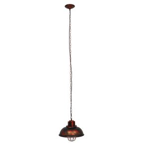 HARROW 01572 Vintage Κρεμαστό Φωτιστικό Kαμπάνα Μονόφωτο 1 x E27 IP20 Χάλκινο Μέταλλο – Μ33 x Π33 x Υ26cm