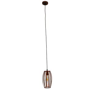 ZEBRA 01639 Vintage Κρεμαστό Φωτιστικό Πλέγμα Μονόφωτο 1 x E27 IP20 Χάλκινο Μέταλλο – Μ15 x 15 x Y15cm