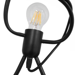 FIGURE 10001655 Παιδικό Κρεμαστό Φωτιστικό Φιγούρα Τρίφωτο 3 x E27 IP20 Μαύρο Μέταλλο – Μ45 x Π45 x Υ40cm