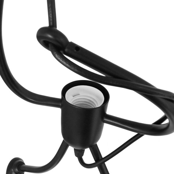 FIGURE 10001655 Παιδικό Κρεμαστό Φωτιστικό Φιγούρα Τρίφωτο 3 x E27 IP20 Μαύρο Μέταλλο - Μ45 x Π45 x Υ40cm - Image 3