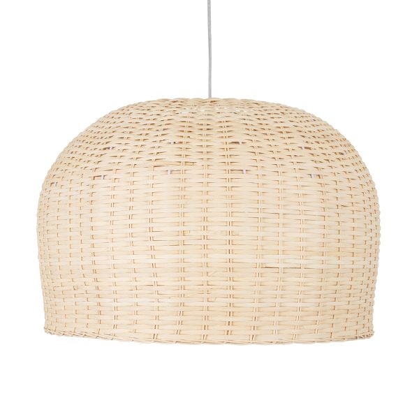 BERMUDA 01709 Boho Κρεμαστό Φωτιστικό Καμπάνα Μονόφωτο 1 x E27 IP20 Μπεζ Ξύλο - Μ50 x Π50 x Y34cm - Image 4
