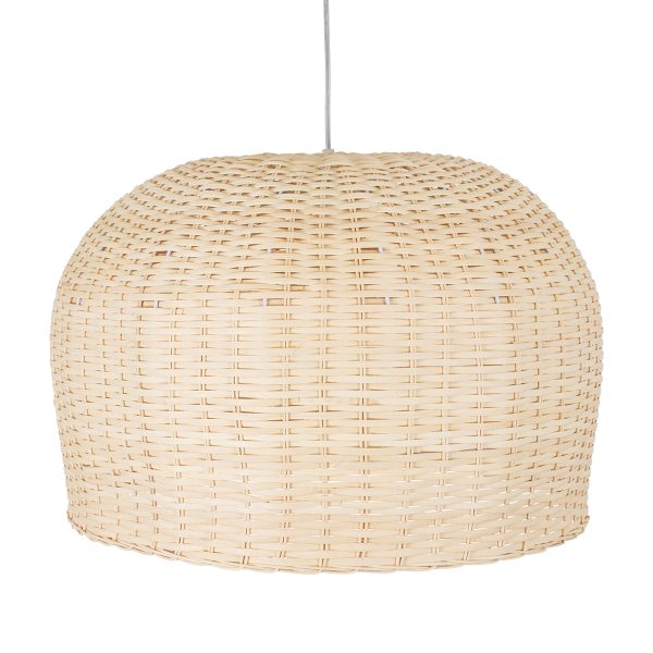 BERMUDA 01709 Boho Κρεμαστό Φωτιστικό Καμπάνα Μονόφωτο 1 x E27 IP20 Μπεζ Ξύλο - Μ50 x Π50 x Y34cm - Image 5