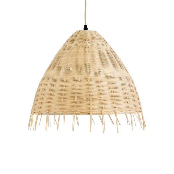 AQUATIC 01742 Boho Κρεμαστό Φωτιστικό Καμπάνα Μονόφωτο 1 x E27 IP20 Μπεζ Ξύλο - Μ40 x Π40 x Υ36cm - Image 4