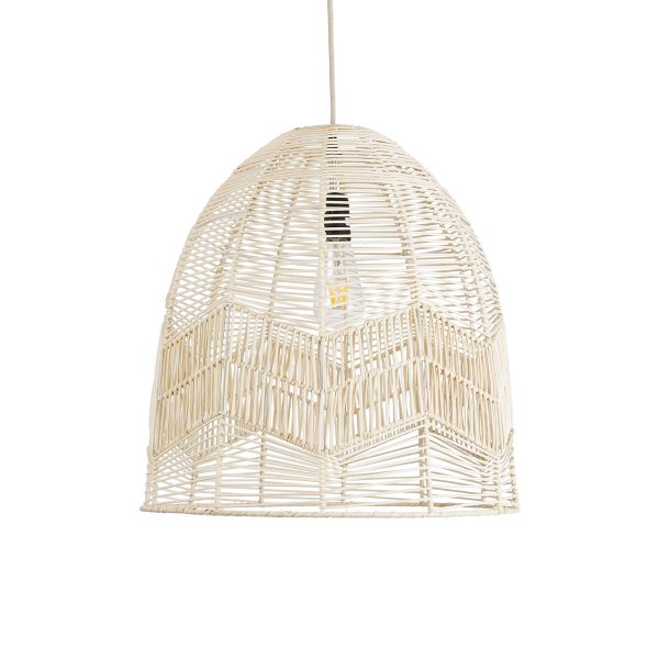 ALOHA 01751 Boho Κρεμαστό Φωτιστικό Καμπάνα Μονόφωτο 1 x E27 IP20 Μπεζ Σχοινί - Μ45 x Π45 x Y48cm - Image 4