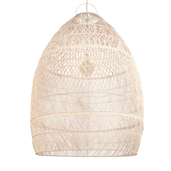 MALIBU 01813 Boho Κρεμαστό Φωτιστικό Καμπάνα Μονόφωτο 1 x E27 IP20 Μπεζ Ξύλο - Μ120 x Π120 x Υ156cm - Image 3