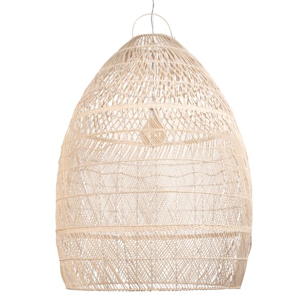 MALIBU 01813 Boho Κρεμαστό Φωτιστικό Καμπάνα Μονόφωτο 1 x E27 IP20 Μπεζ Ξύλο - Μ120 x Π120 x Υ156cm - Image 4