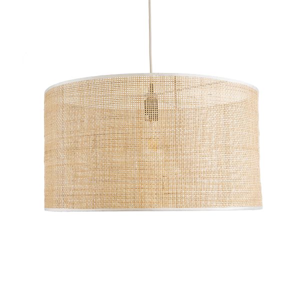 YOTTO 01822 Boho Κρεμαστό Φωτιστικό Καπέλο Μονόφωτο 1 x E27 IP20 Μπεζ Ξύλο - Μ55 x Π55 x Y30cm - Image 4