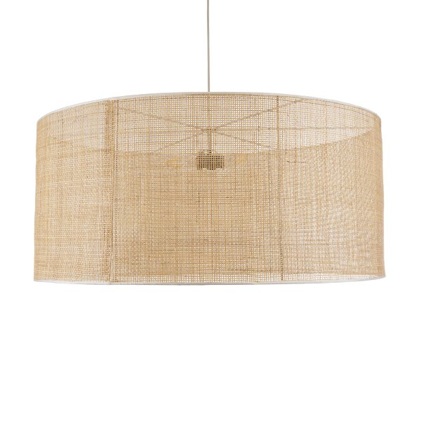 YOTTO 01823 Boho Κρεμαστό Φωτιστικό Καπέλο Τρίφωτο 3 x E27 IP20 Μπεζ Ξύλο - Μ90 x Π90 x Υ40cm - Image 4