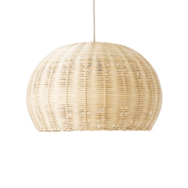 RAITO 01824 Boho Κρεμαστό Φωτιστικό Καμπάνα Μονόφωτο 1 x E27 IP20 Μπεζ Ξύλο - Μ40 x Π40 x Υ25cm - Image 4