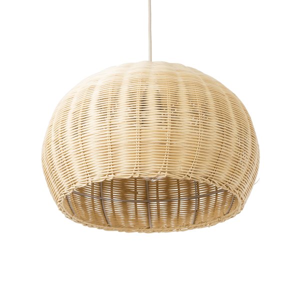 RAITO 01824 Boho Κρεμαστό Φωτιστικό Καμπάνα Μονόφωτο 1 x E27 IP20 Μπεζ Ξύλο - Μ40 x Π40 x Υ25cm - Image 5