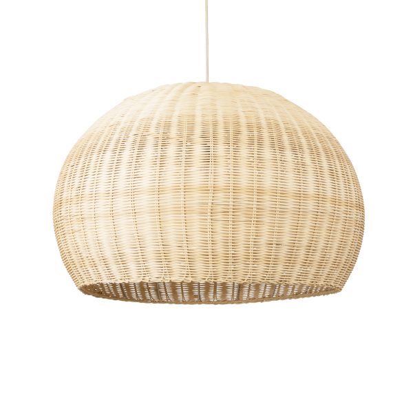 RAITO 01825 Boho Κρεμαστό Φωτιστικό Καμπάνα Μονόφωτο 1 x E27 IP20 Μπεζ Ξύλο - Μ60 x Π60 x Υ40cm