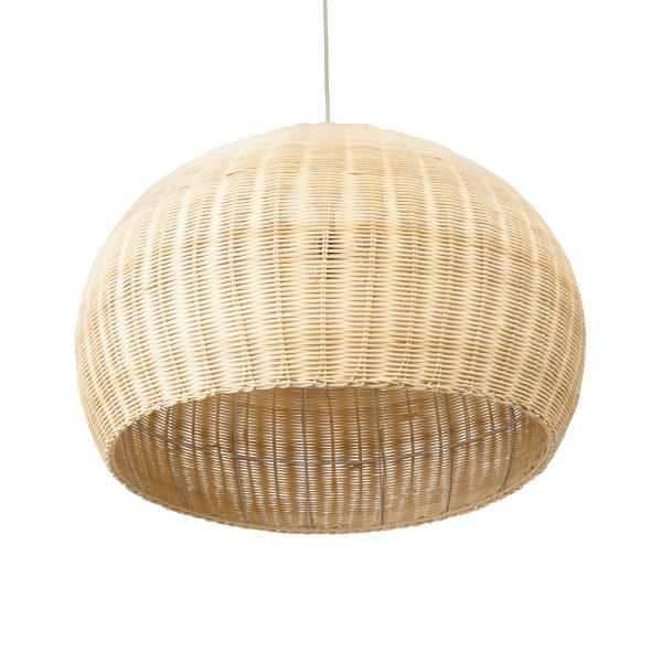 RAITO 01825 Boho Κρεμαστό Φωτιστικό Καμπάνα Μονόφωτο 1 x E27 IP20 Μπεζ Ξύλο - Μ60 x Π60 x Υ40cm - Image 5
