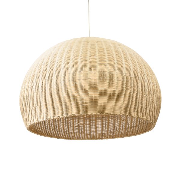 RAITO 01826 Boho Κρεμαστό Φωτιστικό Καμπάνα Μονόφωτο 1 x E27 IP20 Μπεζ Ξύλο - Μ100 x Π100 x Υ63cm - Image 5