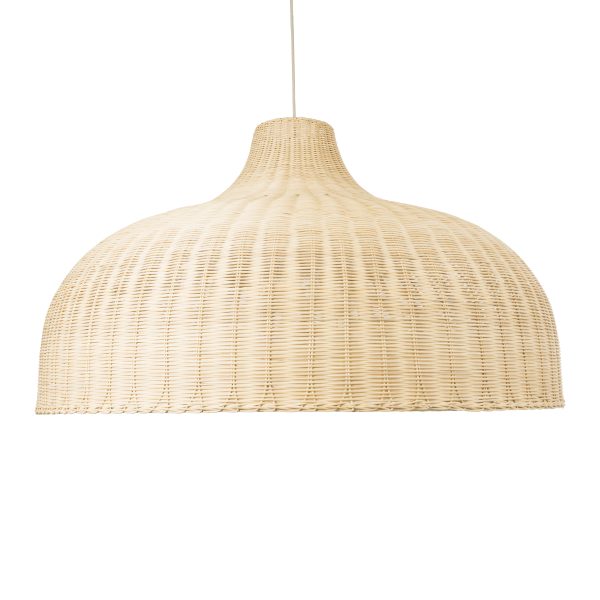 AFURU 01829 Boho Κρεμαστό Φωτιστικό Καμπάνα Μονόφωτο 1 x E27 IP20 Μπεζ Ξύλο - Μ100 x Π100 x Υ60cm - Image 4