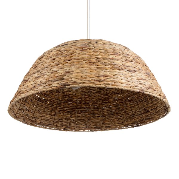 MANGATA 01848 Boho Κρεμαστό Φωτιστικό Καμπάνα Μονόφωτο 1 x E27 IP20 Καφέ Ξύλο - Μ90 x Π90 x Υ40cm - Image 5