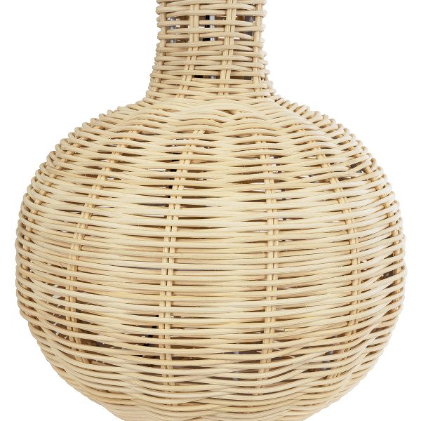 HASUMI 01959 Boho Επιτραπέζιο Φωτιστικό Πορτατίφ Μονόφωτο 1 x E27 IP20 Μπεζ Ξύλο με Λευκό Ύφασμα - Μ30 x Π30 x Υ50cm - Image 5