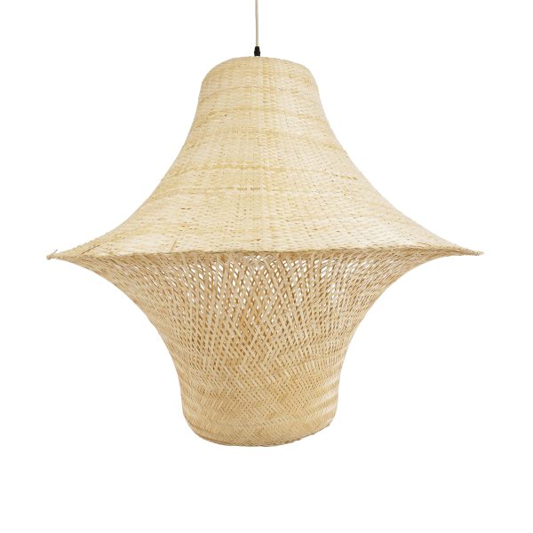 JUNIPER 02047 Boho Κρεμαστό Φωτιστικό Καμπάνα Μονόφωτο 1 x E27 IP20 Μπεζ Ξύλο - Μ100 x Π100 x Υ90cm - Image 4
