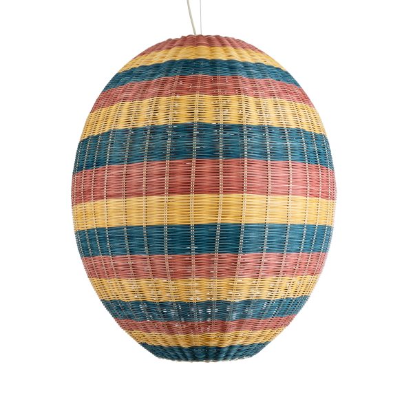 CABALLEROS 02066 Boho Κρεμαστό Φωτιστικό Πλέγμα Μονόφωτο 1 x E27 IP20 Πολύχρωμο Ξύλο - Μ70 x Π70 x Υ80cm - Image 4