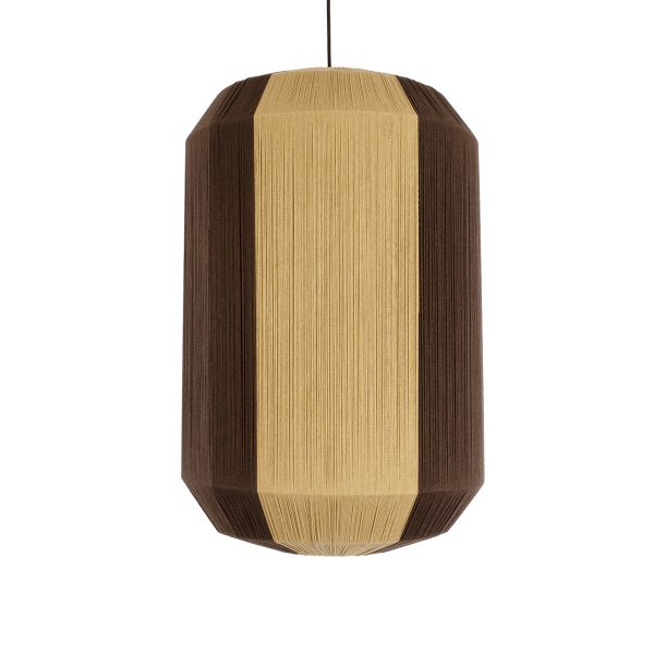 SALERNO 02076 Boho Κρεμαστό Φωτιστικό Πλέγμα Μονόφωτο 1 x E27 IP20 Μπεζ & Καφέ Σχοινί - Μ50 x Π50 x Υ80cm - Image 4