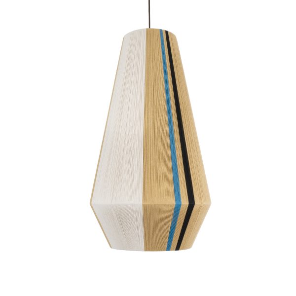 SALERNO 02079 Boho Κρεμαστό Φωτιστικό Πλέγμα Μονόφωτο 1 x E27 IP20 Πολύχρωμο Σχοινί - Μ50 x Π50 x Υ90cm - Image 3