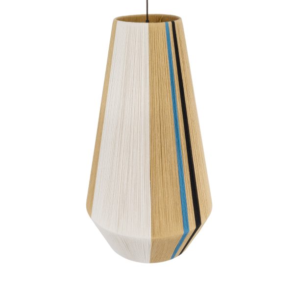 SALERNO 02079 Boho Κρεμαστό Φωτιστικό Πλέγμα Μονόφωτο 1 x E27 IP20 Πολύχρωμο Σχοινί - Μ50 x Π50 x Υ90cm - Image 5