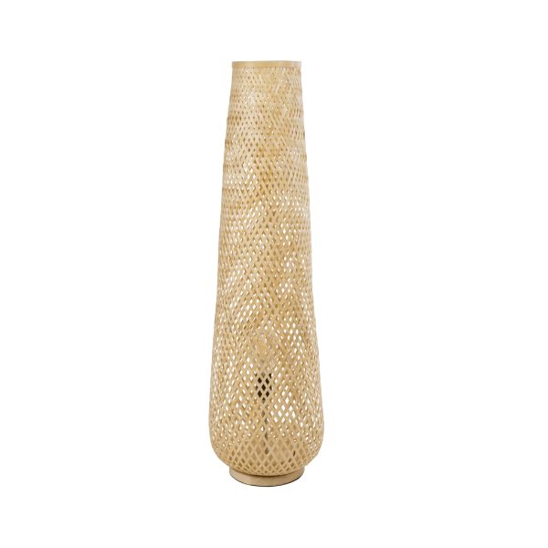 MAMIZU 02109 Boho Επιδαπέδιο Φωτιστικό Μονόφωτο 1 x E27 IP20 Μπεζ Ξύλο - Μ28 x Π28 x Υ93cm - Image 3