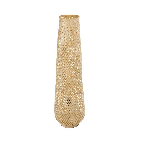 MAMIZU 02109 Boho Επιδαπέδιο Φωτιστικό Μονόφωτο 1 x E27 IP20 Μπεζ Ξύλο - Μ28 x Π28 x Υ93cm - Image 4
