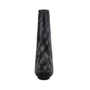 MAMIZU 02110 Boho Επιδαπέδιο Φωτιστικό Μονόφωτο 1 x E27 IP20 Μαύρο Ξύλο – Μ28 x Π28 x Υ93cm