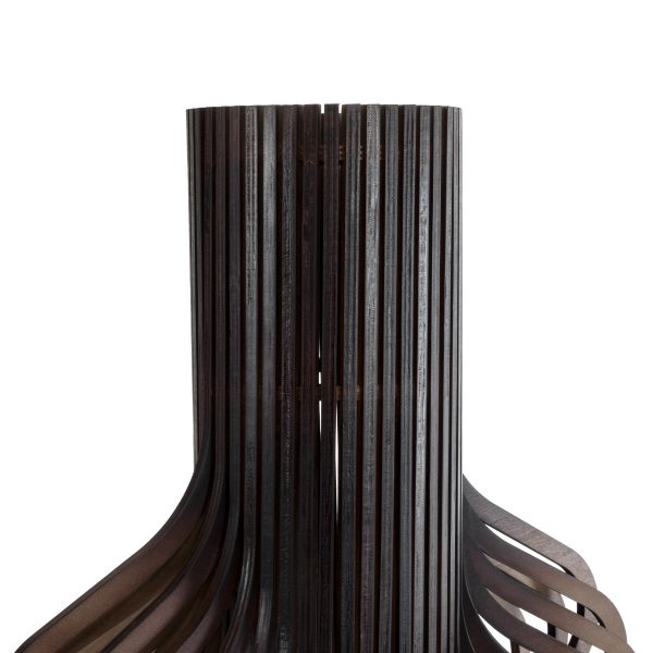MIHIRO 02151 Boho Επιδαπέδιο Φωτιστικό Μονόφωτο 1 x E27 IP20 Καφέ Ξύλο με Μαύρο Μέταλλο - Μ48 x Π48 x Υ120cm - Image 5
