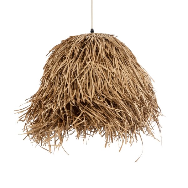 GUADELOUPE 02157 Boho Κρεμαστό Φωτιστικό Πλέγμα Μονόφωτο 1 x E27 IP20 Μπεζ Ράφια - Μ50 x Π50 x Υ40cm - Image 4