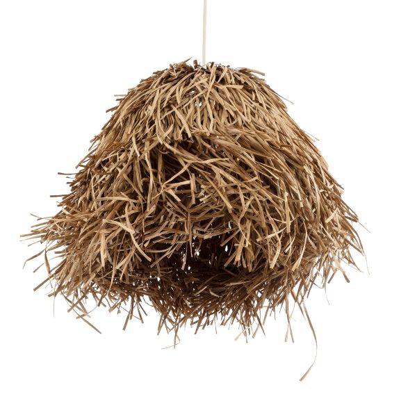 GUADELOUPE 02157 Boho Κρεμαστό Φωτιστικό Πλέγμα Μονόφωτο 1 x E27 IP20 Μπεζ Ράφια - Μ50 x Π50 x Υ40cm - Image 5