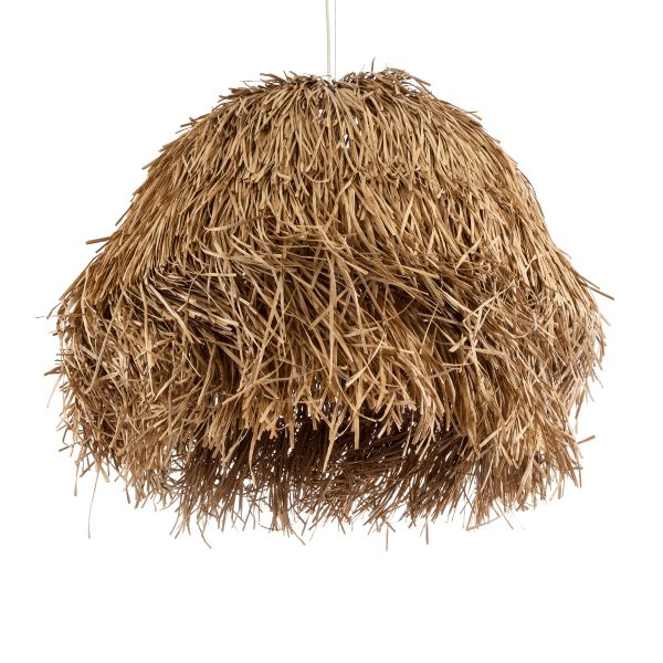 GUADELOUPE 02158 Boho Κρεμαστό Φωτιστικό Πλέγμα Μονόφωτο 1 x E27 IP20 Μπεζ Ράφια - Μ80 x Π80 x Υ60cm - Image 5