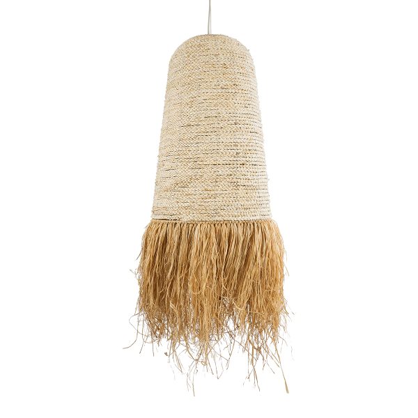 LETA 02171 Boho Κρεμαστό Φωτιστικό Πλέγμα Μονόφωτο 1 x E27 IP20 Μπεζ Ράφια - Μ50 x Π50 x Υ150cm - Image 4