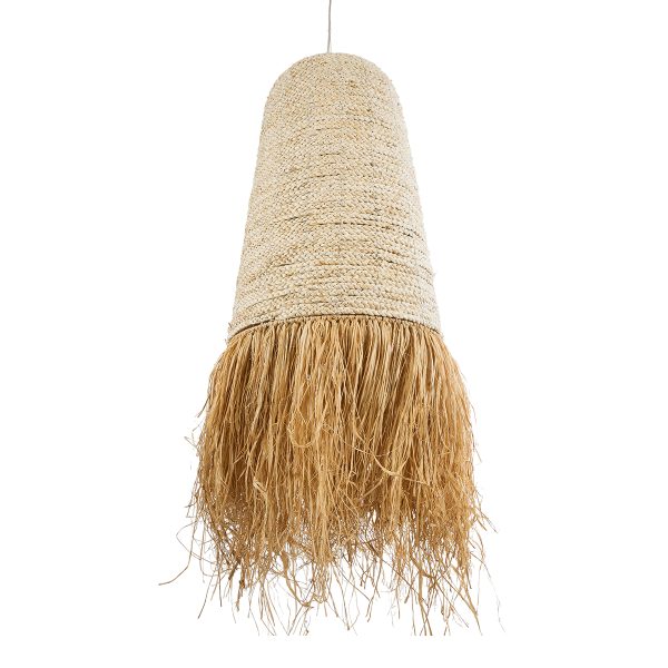 LETA 02171 Boho Κρεμαστό Φωτιστικό Πλέγμα Μονόφωτο 1 x E27 IP20 Μπεζ Ράφια - Μ50 x Π50 x Υ150cm - Image 5