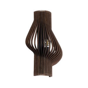 MIHIRO 02175 Boho Επιτοίχιο Φωτιστικό Απλίκα Μονόφωτο 1 x E27 IP20 Καφέ Ξύλο – Μ25 x Π13 x Υ40cm