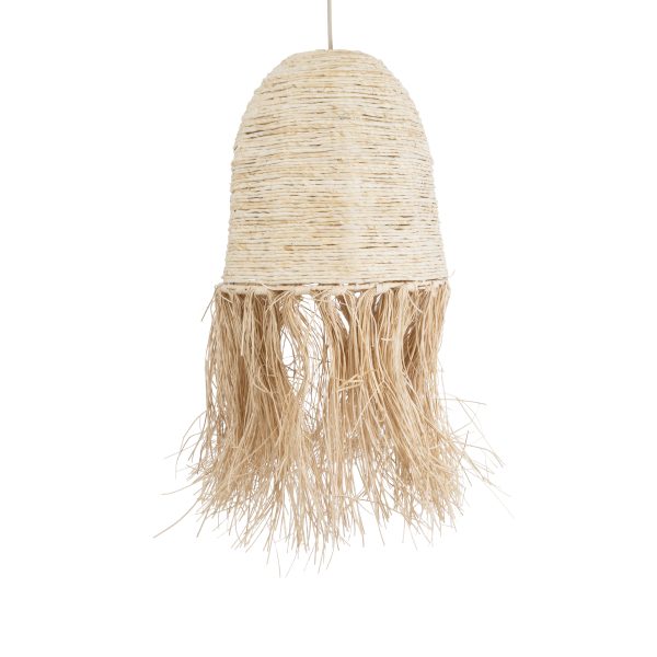 AREMBEPE 02178 Boho Κρεμαστό Φωτιστικό Πλέγμα Μονόφωτο 1 x E27 IP20 Μπεζ Ράφια - Μ34 x Π34 x Υ70cm - Image 4
