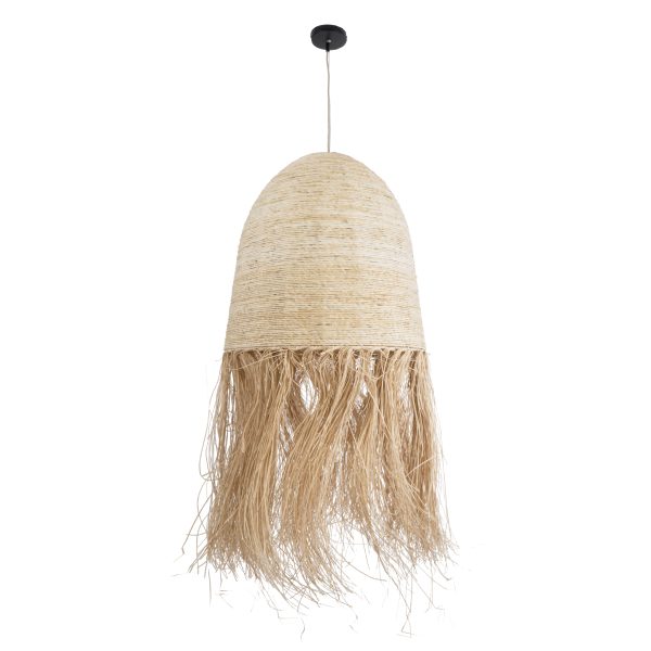 AREMBEPE 02179 Boho Κρεμαστό Φωτιστικό Πλέγμα Μονόφωτο 1 x E27 IP20 Μπεζ Ράφια - Μ60 x Π60 x Υ130cm - Image 3