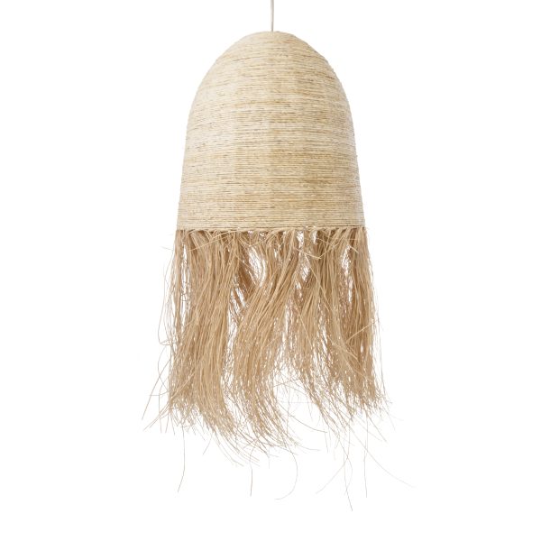 AREMBEPE 02179 Boho Κρεμαστό Φωτιστικό Πλέγμα Μονόφωτο 1 x E27 IP20 Μπεζ Ράφια - Μ60 x Π60 x Υ130cm - Image 4