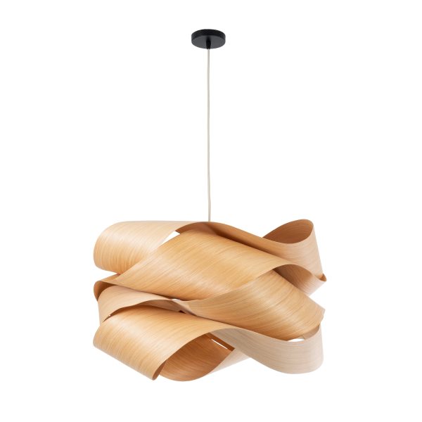 SARDIGNA 02180 Boho Κρεμαστό Φωτιστικό Πλέγμα Μονόφωτο 1 x E27 IP20 Καφέ Ξύλο - Μ60 x Π60 x Υ30cm - Image 3