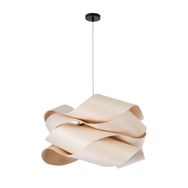 SARDIGNA 02181 Boho Κρεμαστό Φωτιστικό Πλέγμα Μονόφωτο 1 x E27 IP20 Μπεζ Ξύλο - Μ60 x Π60 x Υ30cm - Image 3